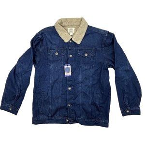 T.K. Axel Second To None Blue Jean Jacket Denim Fleece Size 2XL Blue NWT